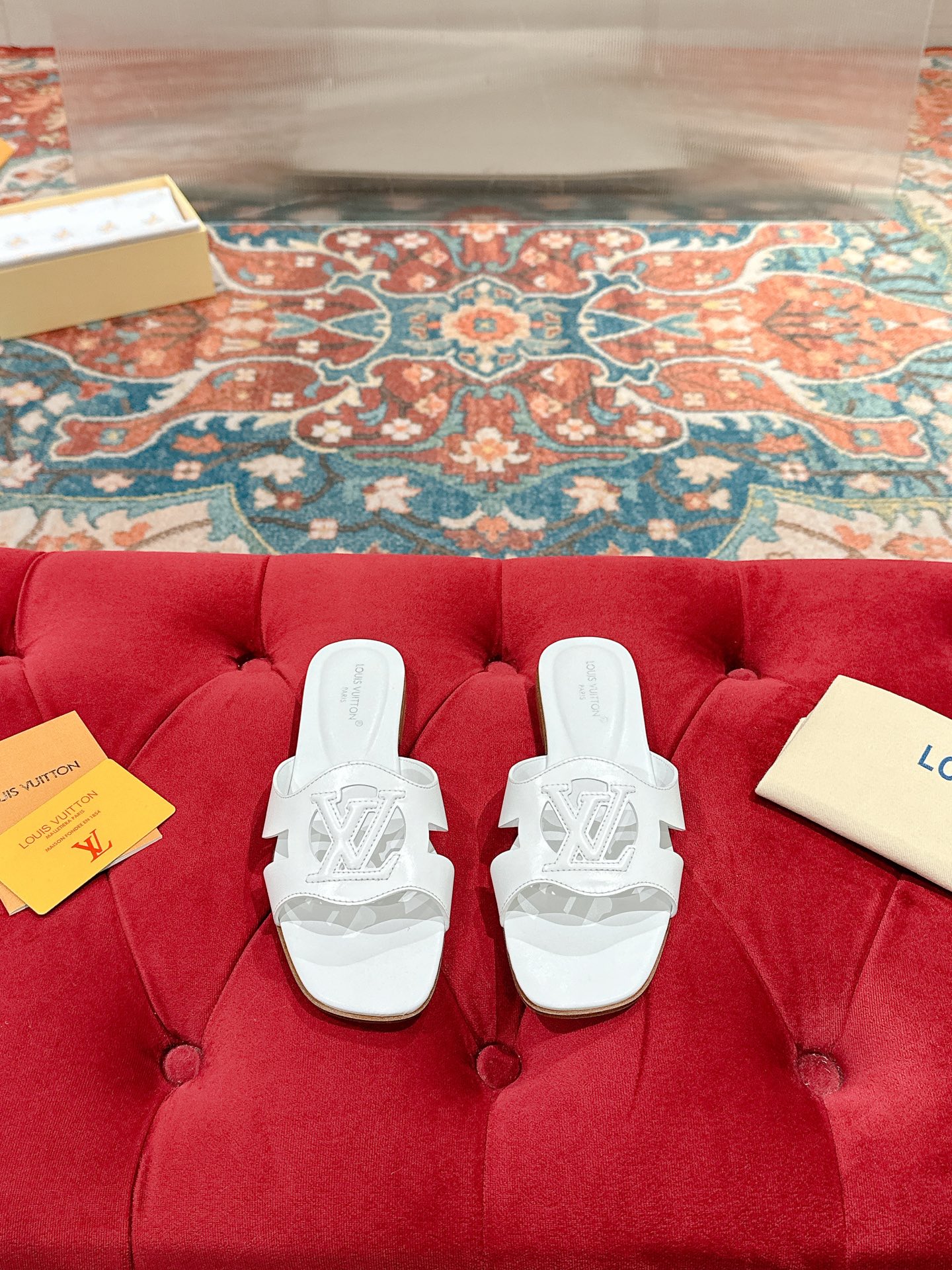 Counterfeit Louis Vuitton Shoes front view visual reference