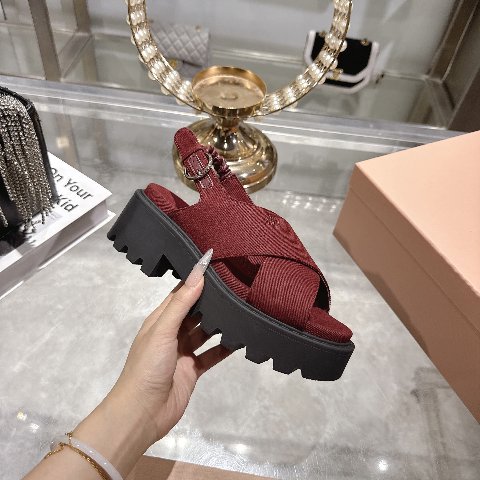 Counterfeit Miu Miu Shoes detail view visual reference
