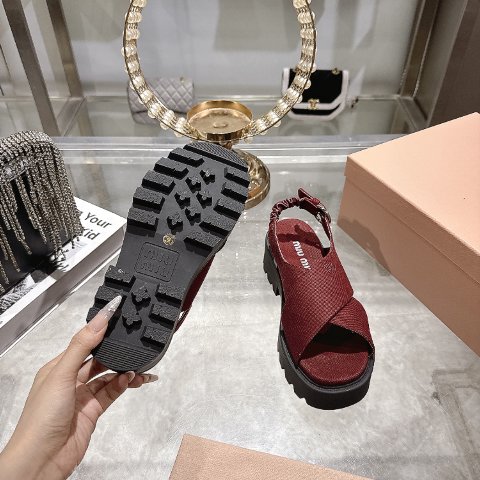 Counterfeit Miu Miu Shoes detail view visual reference