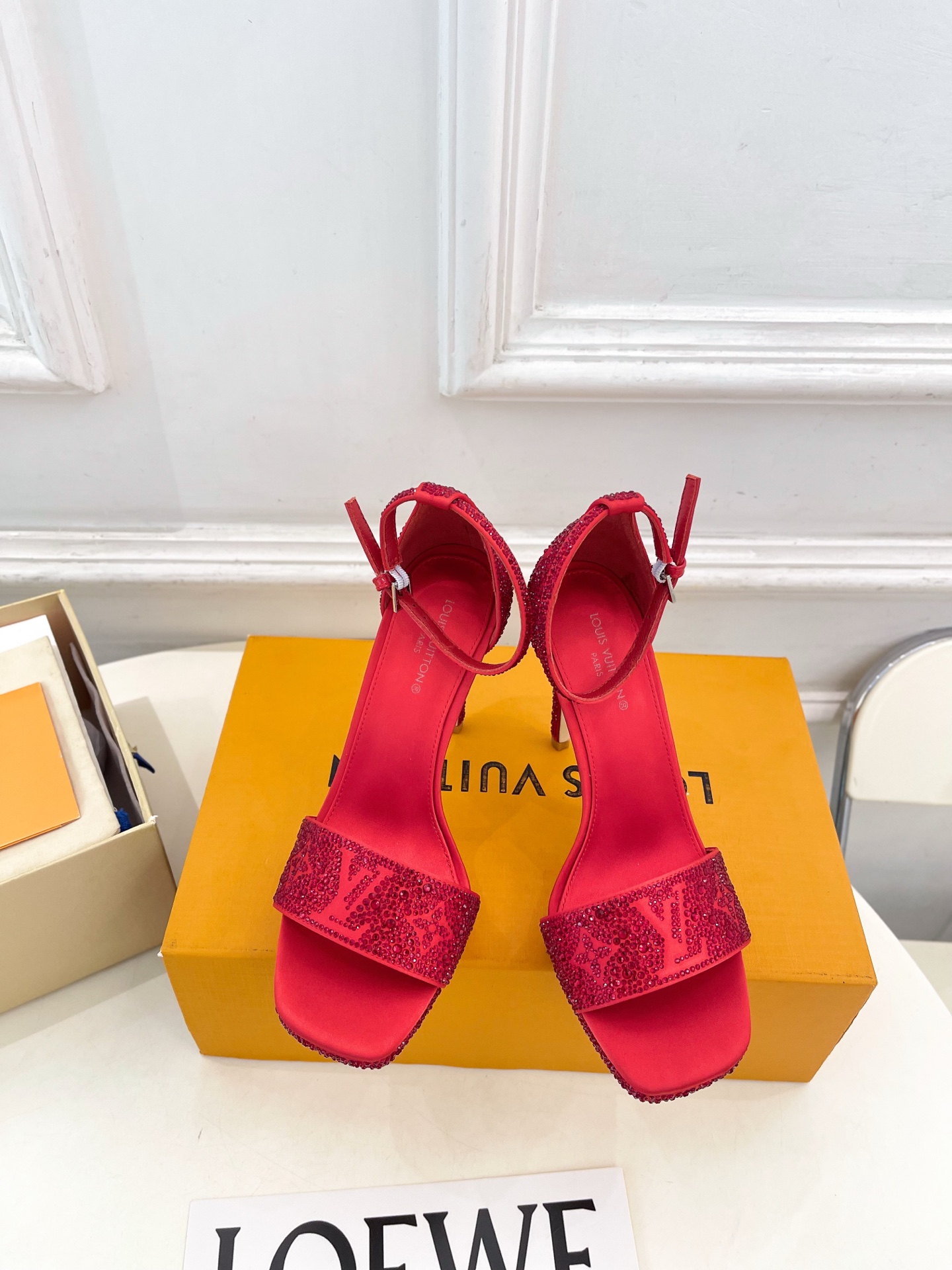 Counterfeit Louis Vuitton GALA PLATFORM front view visual reference