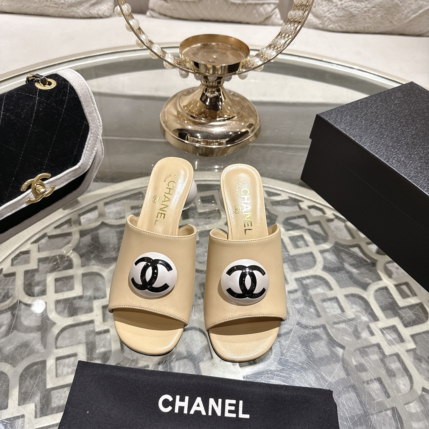 Counterfeit CHANEL Shoes front view visual reference
