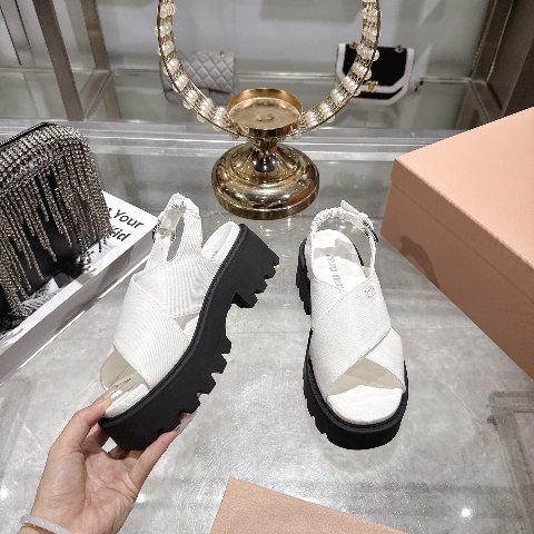 Counterfeit Miu Miu Shoes back view visual reference