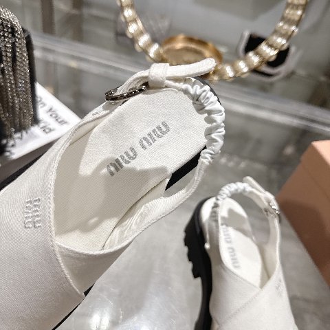 Counterfeit Miu Miu Shoes detail view visual reference