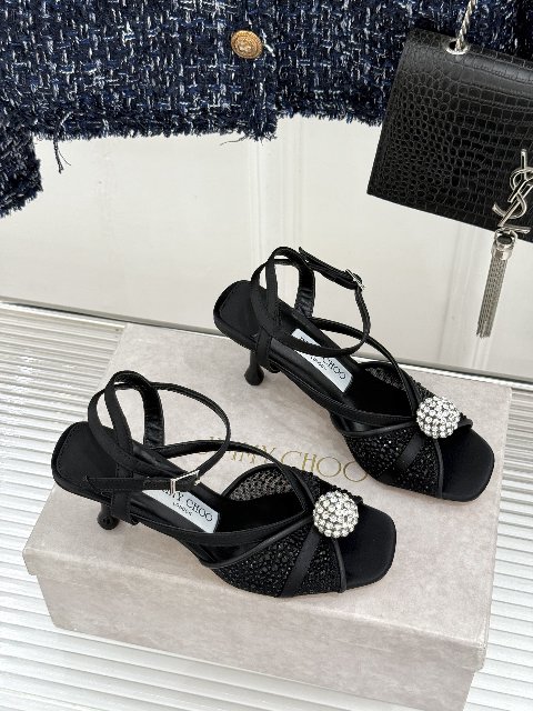 Counterfeit Jimmy Choo Shoes back view visual reference
