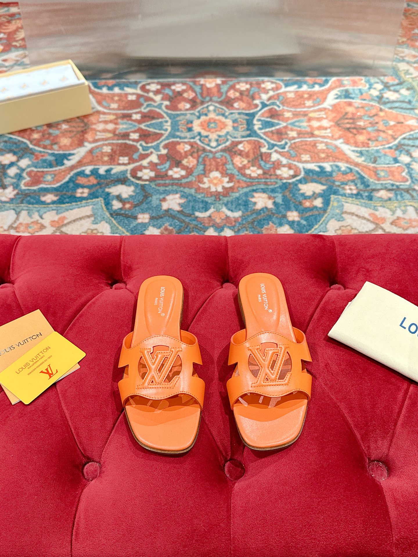 Counterfeit Louis Vuitton Shoes front view visual reference