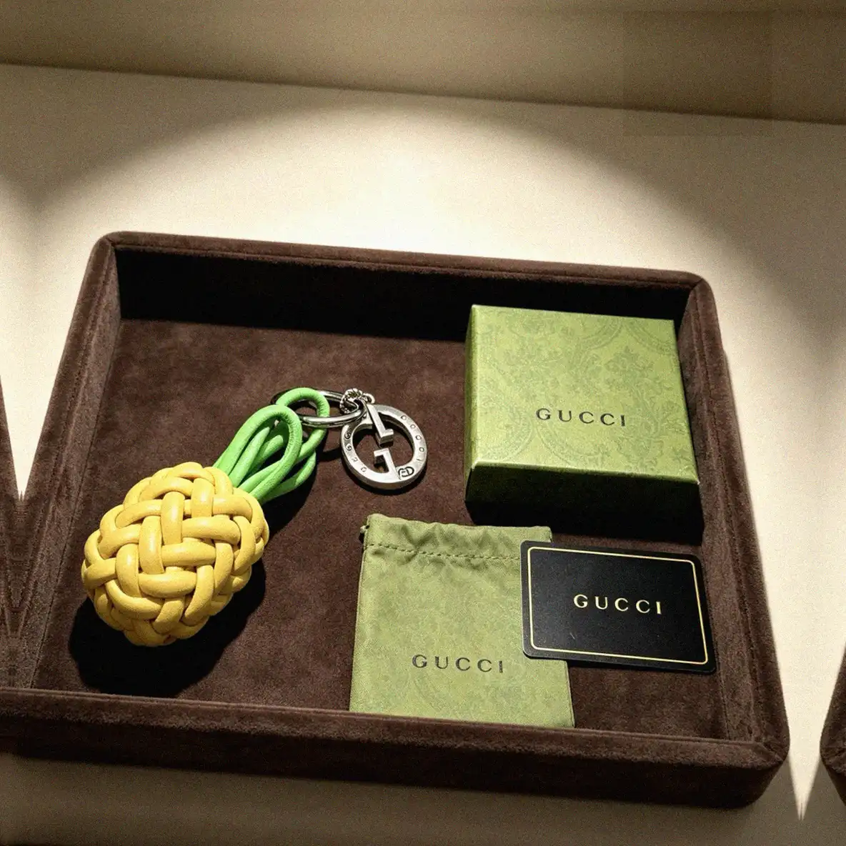 Counterfeit Gucci accessories front view visual reference