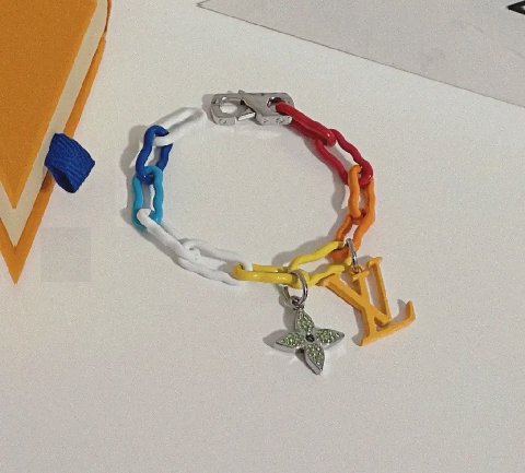 Counterfeit Louis Vuitton Rainbow Charms detail view visual reference