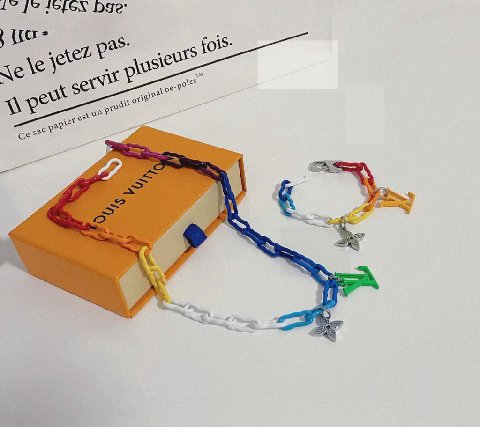 Counterfeit Louis Vuitton Rainbow Charms detail view visual reference