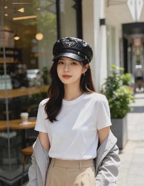 Counterfeit Prada P55 back view visual reference